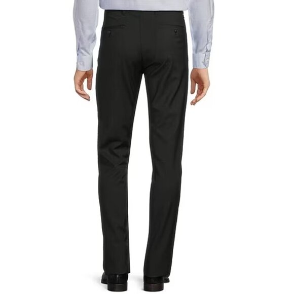 Hart Schaffner Marx Modern Fit Slacks Wool Blend Dark Grey Men's Size 38x32 - Picture 6 of 8